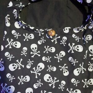 💥 FINAL ⬇️Skull Patterned Black Hobo Bag